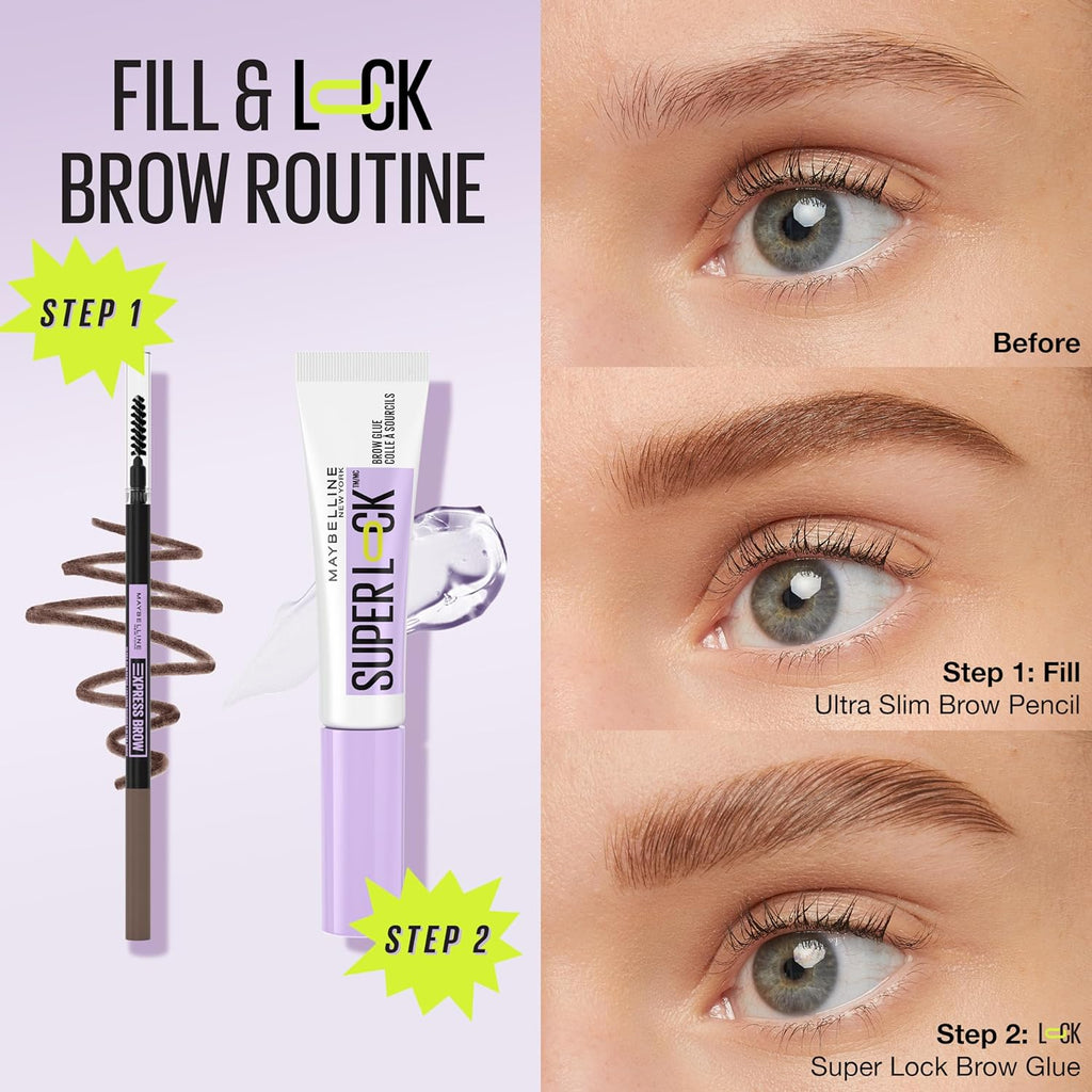 Maybelline Express Brow Ultra Slim Eyebrow Makeup Medium Brown 2-Pack