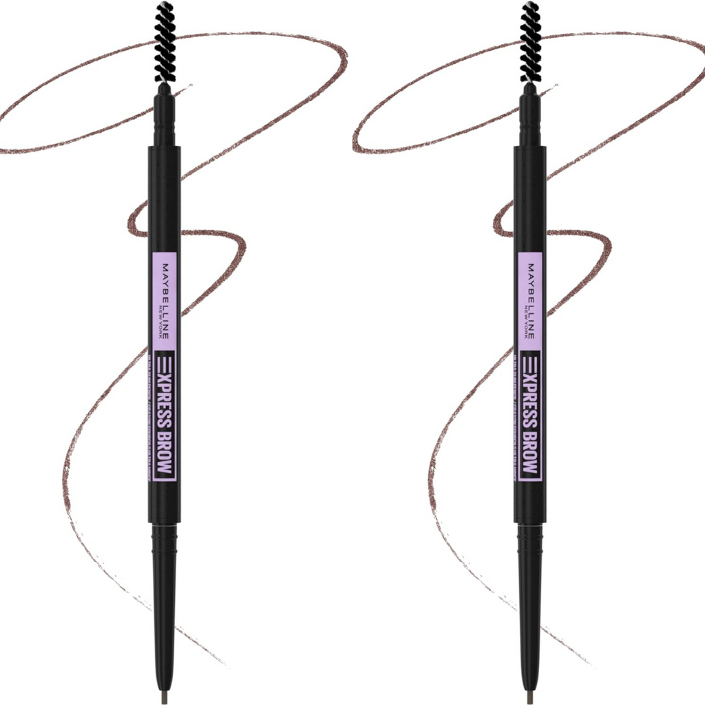 Maybelline Express Brow Ultra Slim Eyebrow Makeup Medium Brown 2-Pack