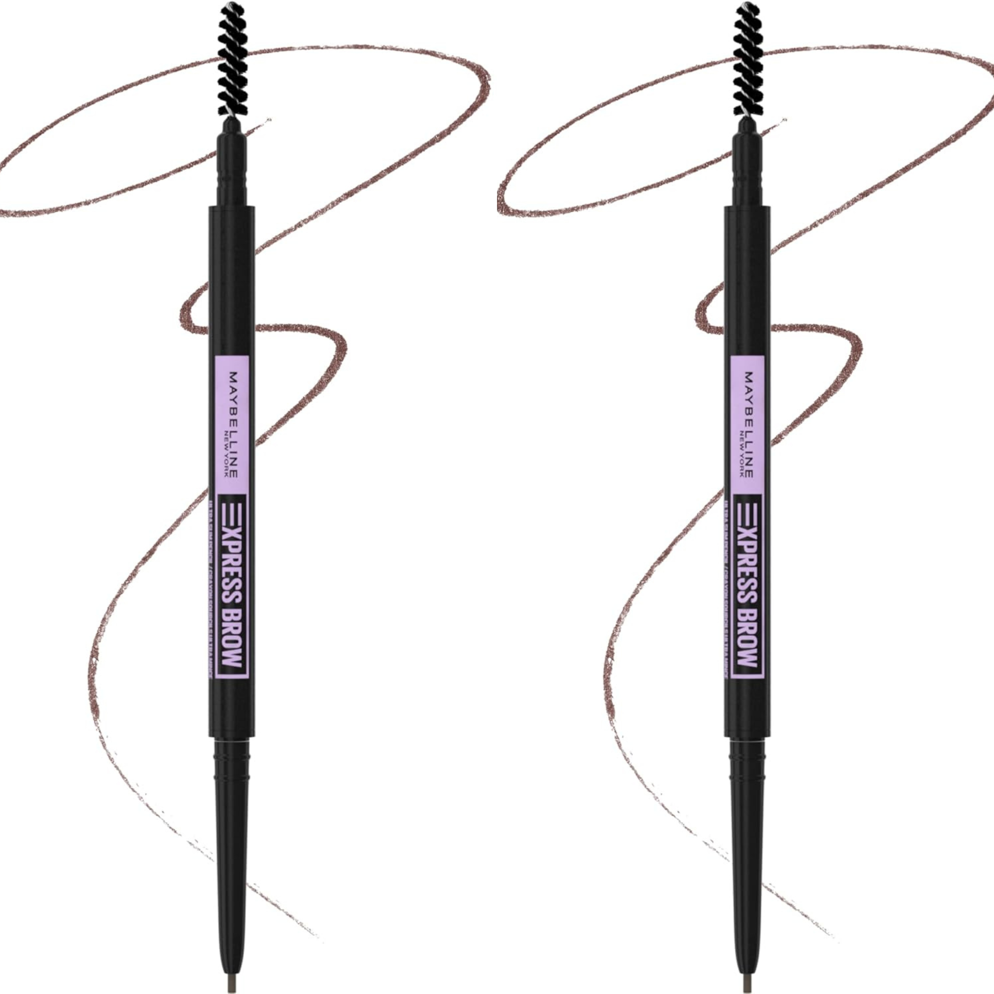 Maybelline Express Brow Ultra Slim Eyebrow Makeup Medium Brown 2-Pack