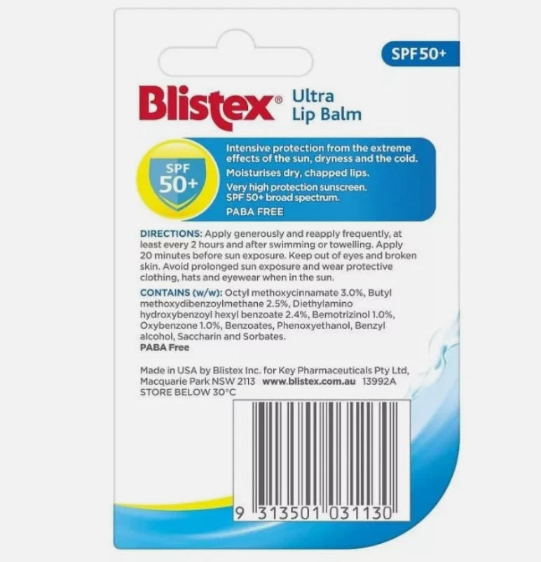 Blistex Ultra Lip Balm SPF 50 Protect & Moisturise